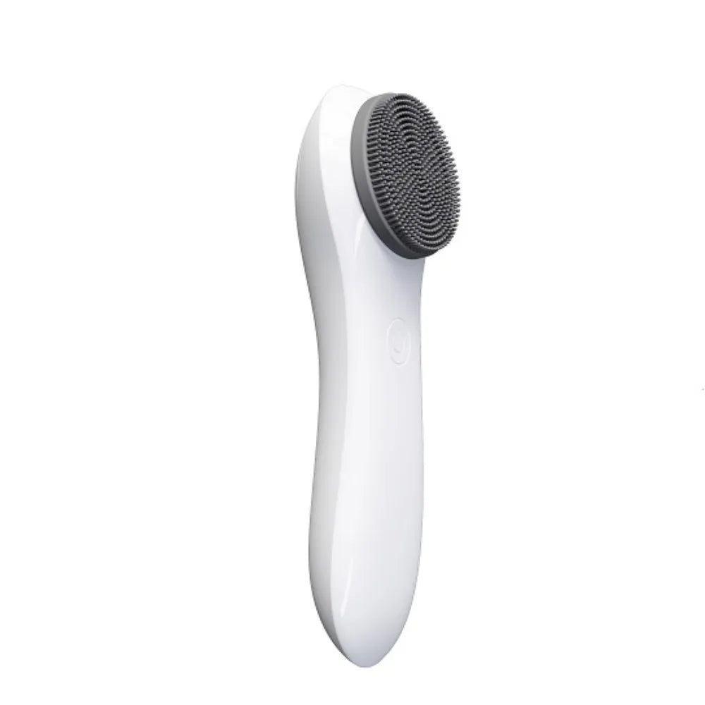 Waterproof Electric Facial Cleansing Brush Silicone Head Vibrating Facial Cleaning Scrubber Deeep Cleaning Wireless