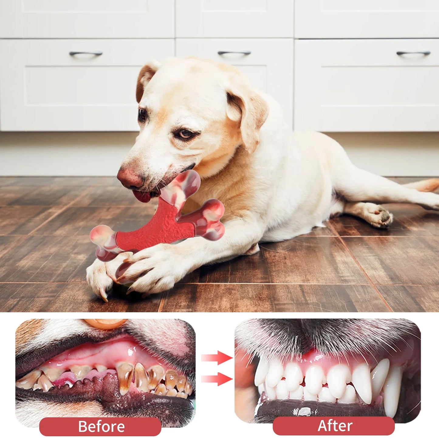 Juguete Grande Para Masticar Para Perros Agresivos - Juguetes Resistentes Para Perros, Juguete Indestructible De Hueso Para Perros, Juguetes Duraderos De Nylon Para La Dentición De Perros Grandes/Medianos