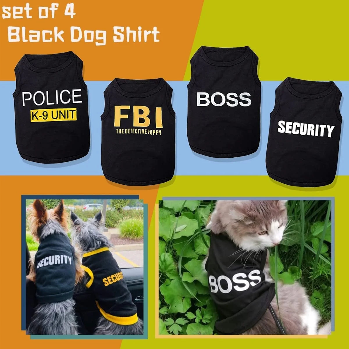 4 Packs De Camisetas Para Perro Pequeño,  Camisetas Para Mascotas Ropa Chaleco Para Cachorro Niño Niña S