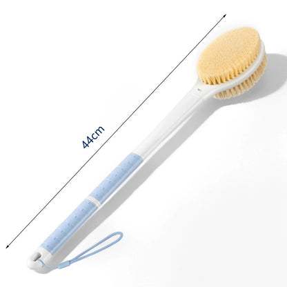 Back Scrubber Body Shower Brus Anti Slip Brosse de bain à longue poignée avec poils doux rigides Douche Exfoliant Brosse humide à sec