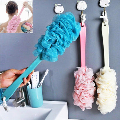 1PCS Brosse de bain à poignée longue Dos Douche Scrubber Corps Soft Mesh Scrub Puff Clean Self Bath Back Brush