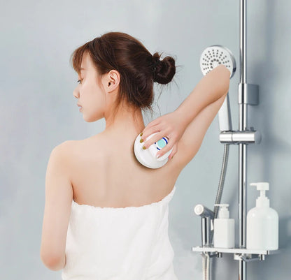Brosse de bain électrique Nettoyage de douche Brosse de massage du corps Brosse de spa à rotation multifonctionnelle Étanche Long Handle Back Rubbing