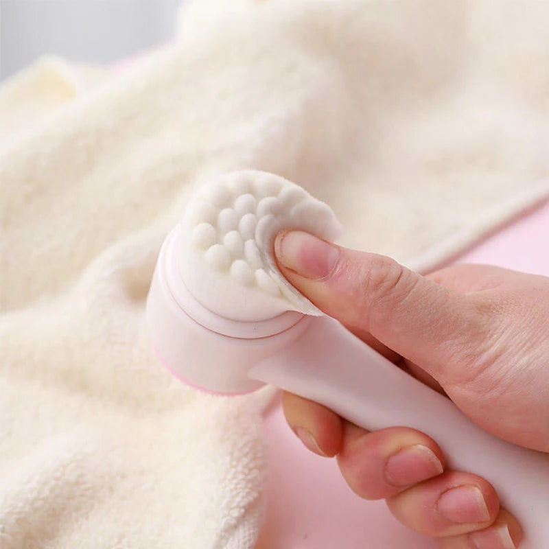 Brosse de nettoyage du visage en silicone double 3D Massage manuel Brosse faciale Exfoliante à poils doux Brosse de lavage du visage double face