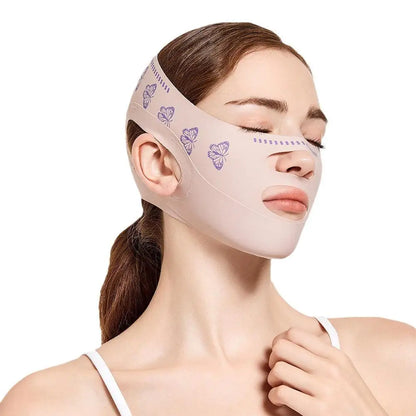 Double-deck Face Slimming Bandage Face Lifting Belt V Line Face Slimming Strap Double Chin Tightener Slim Strap Facial Mask Tool