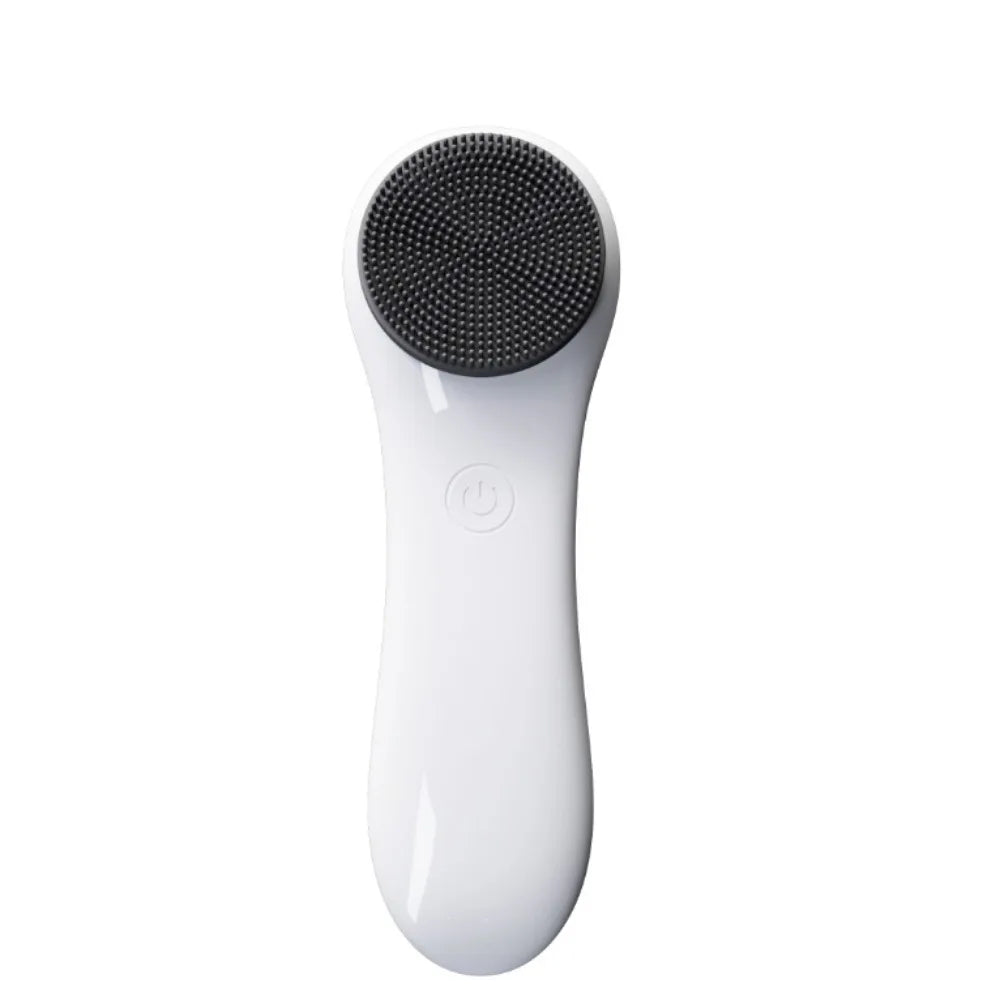 Waterproof Electric Facial Cleansing Brush Silicone Head Vibrating Facial Cleaning Scrubber Deeep Cleaning Wireless