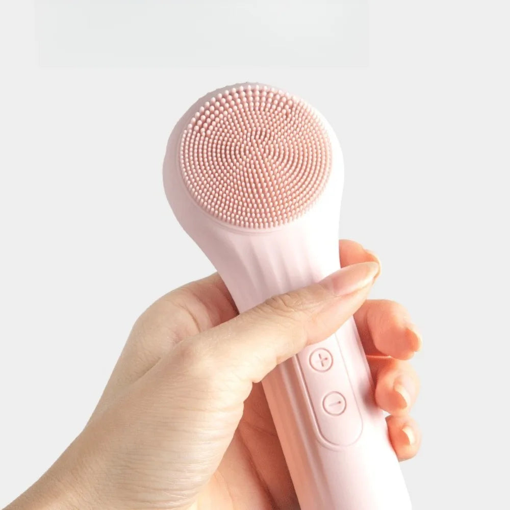 Brosse faciale électrique multifonctionnelle : Rechargeable, imperméable, massant, vibration à ultrasons, brosse de nettoyage en silicone