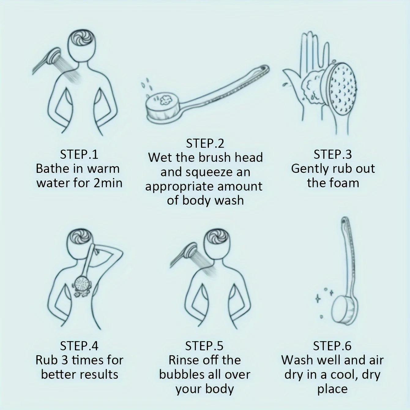 Brosse De Bain Douce À Luffa Et À Poils Pour Femmes Et Hommes - Brosse De Douche Incurvée À Long Manche Pour Le Lavage Du Corps, Du Visage Et Du Spa