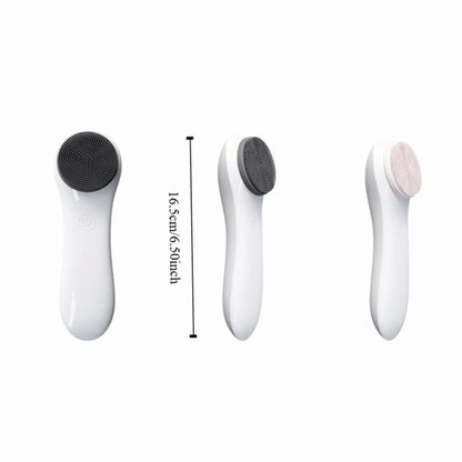 Waterproof Electric Facial Cleansing Brush Silicone Head Vibrating Facial Cleaning Scrubber Deeep Cleaning Wireless