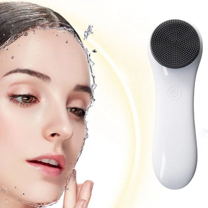 Waterproof Electric Facial Cleansing Brush Silicone Head Vibrating Facial Cleaning Scrubber Deeep Cleaning Wireless