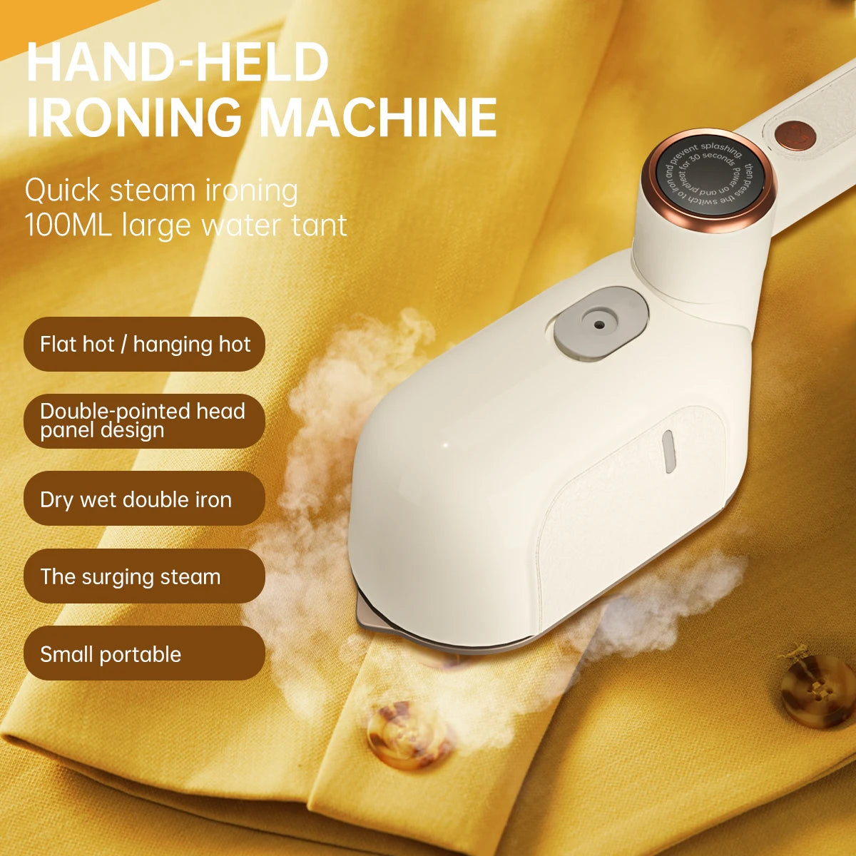 Electric Iron Handheld Hanging Ironing Machine Household Ironing Machine Mini Travel Folding Wet and Dry Dual Use Steam Iron