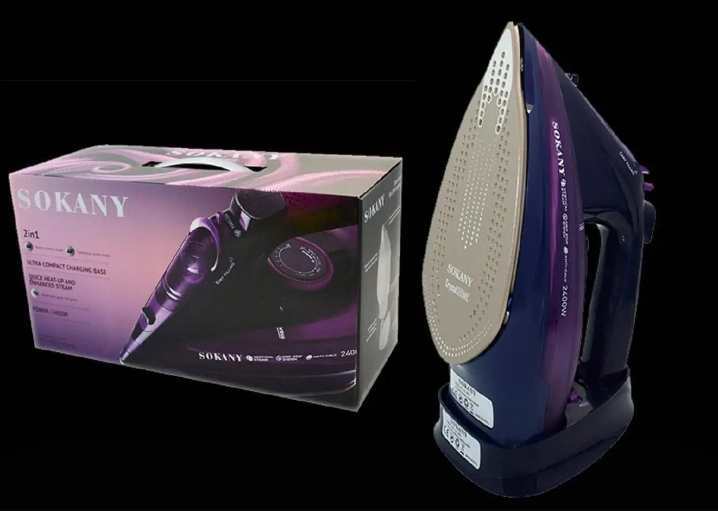 Handheld Electric Iron Cordless Steam Ironing Machine Wired Wireless Optional Travel Iron with Base for Home And Travel Use