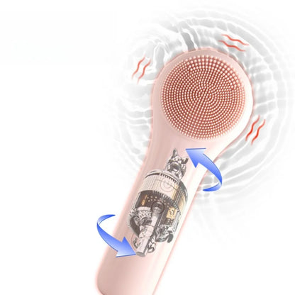 Brosse faciale électrique multifonctionnelle : Rechargeable, imperméable, massant, vibration à ultrasons, brosse de nettoyage en silicone