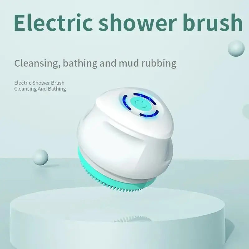 Brosse de bain électrique 5 en 1 IPX7 Épurateur corporel à longue poignée imperméable 3 vitesses Brosse de massage de nettoyage de douche rechargeable à 3 vitesses