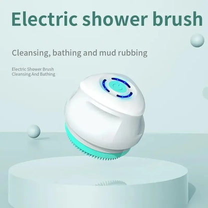 Brosse de bain électrique 5 en 1 IPX7 Épurateur corporel à longue poignée imperméable 3 vitesses Brosse de massage de nettoyage de douche rechargeable à 3 vitesses