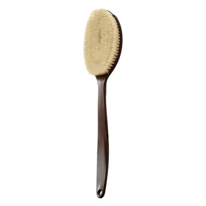 Brosse de bain à poils de noix de coco à poignée de 35 cm de long pour le bain, le nettoyage, le massage, le frottement, le brossage du dos