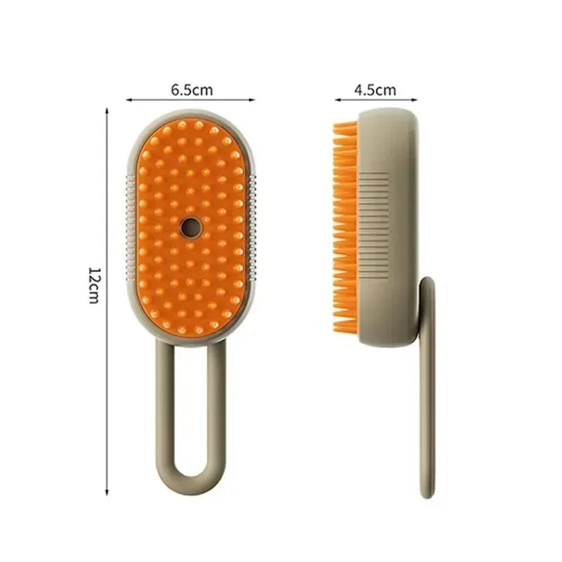 Brosse à vapeur pour chien Spray électrique Brosse à poils de chat 3 en 1 Brosse à vapeur pour chien pour le massage, le toilettage des animaux de compagnie, l'élimination des poils emmêlés et lâches