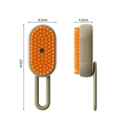 Brosse à vapeur pour chien Spray électrique Brosse à poils de chat 3 en 1 Brosse à vapeur pour chien pour le massage, le toilettage des animaux de compagnie, l'élimination des poils emmêlés et lâches