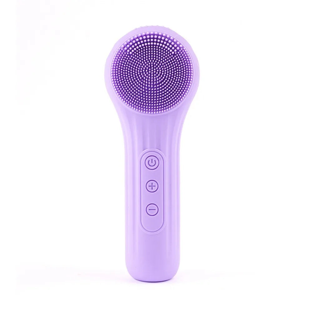 Brosse faciale électrique multifonctionnelle : Rechargeable, imperméable, massant, vibration à ultrasons, brosse de nettoyage en silicone