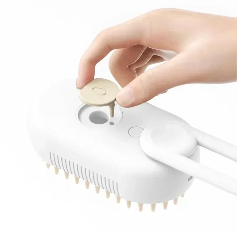 Brosse à vapeur pour chien Spray électrique Brosse à poils de chat 3 en 1 Brosse à vapeur pour chien pour le massage, le toilettage des animaux de compagnie, l'élimination des poils emmêlés et lâches