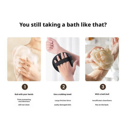 Brosse de bain à poils de noix de coco à poignée de 35 cm de long pour le bain, le nettoyage, le massage, le frottement, le brossage du dos