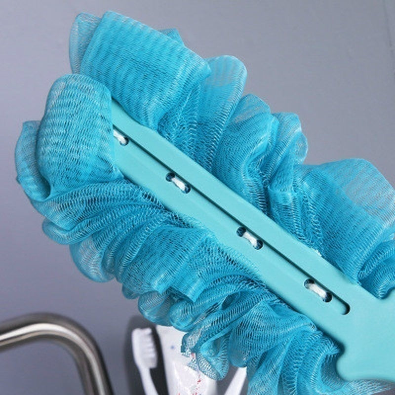1PCS Brosse de bain à poignée longue Dos Douche Scrubber Corps Soft Mesh Scrub Puff Clean Self Bath Back Brush