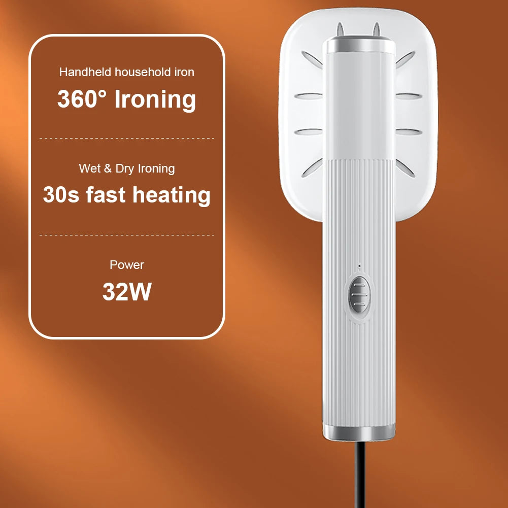 Portable Ironing Machine 360° Ironing Household Steam Iron USB Powered Electric Ironing Machine for Fabric Clothes Ironing