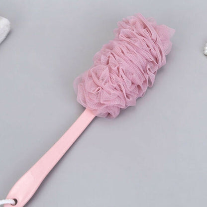 1PCS Brosse de bain à poignée longue Dos Douche Scrubber Corps Soft Mesh Scrub Puff Clean Self Bath Back Brush