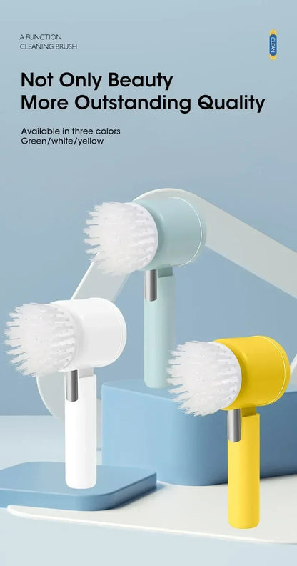 Nouveau récureur à rotation sans fil Têtes de brosse rechargeables électriques 5 en 1 pour salle de bain Carrelage de cuisine coulis Douche Voiture Nettoyage en profondeur