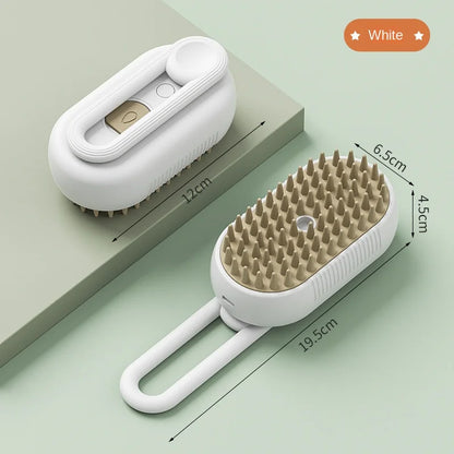 Brosse à vapeur pour chien Spray électrique Brosse à poils de chat 3 en 1 Brosse à vapeur pour chien pour le massage, le toilettage des animaux de compagnie, l'élimination des poils emmêlés et lâches
