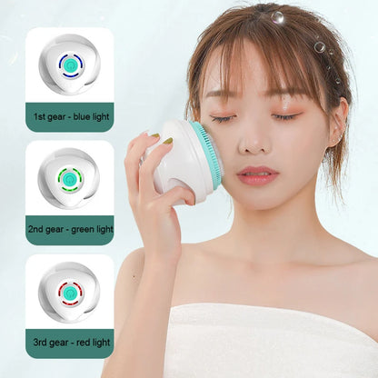 Brosse de bain électrique Nettoyage de douche Brosse de massage du corps Brosse de spa à rotation multifonctionnelle Étanche Long Handle Back Rubbing