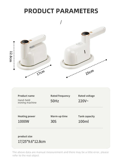 Electric Iron Handheld Hanging Ironing Machine Household Ironing Machine Mini Travel Folding Wet and Dry Dual Use Steam Iron