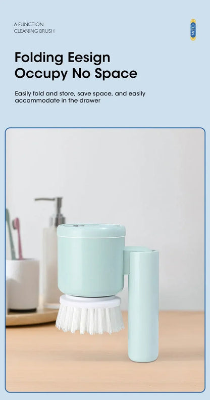 Nouveau récureur à rotation sans fil Têtes de brosse rechargeables électriques 5 en 1 pour salle de bain Carrelage de cuisine coulis Douche Voiture Nettoyage en profondeur