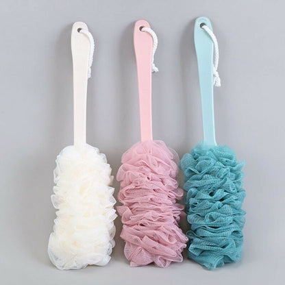 1PCS Brosse de bain à poignée longue Dos Douche Scrubber Corps Soft Mesh Scrub Puff Clean Self Bath Back Brush