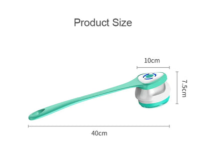 Brosse de bain électrique Nettoyage de douche Brosse de massage du corps Brosse de spa à rotation multifonctionnelle Étanche Long Handle Back Rubbing