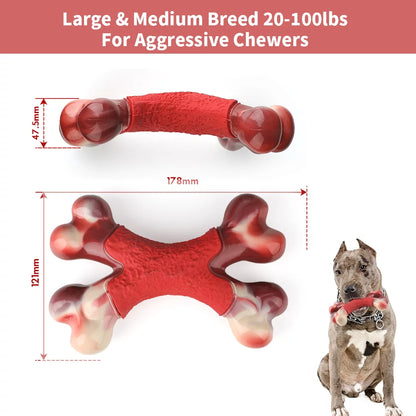 Juguete Grande Para Masticar Para Perros Agresivos - Juguetes Resistentes Para Perros, Juguete Indestructible De Hueso Para Perros, Juguetes Duraderos De Nylon Para La Dentición De Perros Grandes/Medianos